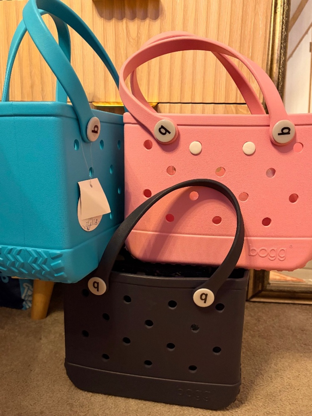 Bogg Bag Bitty Pink Small Tote Beach Pool Bag